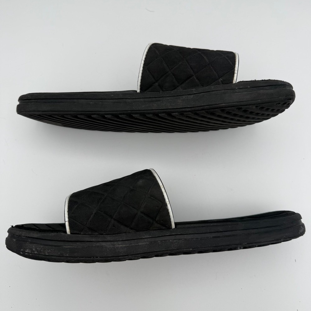 Men's Adidas Black Metallic Silver Zeitfrei Slide UF (UltraFoam+) Slip-On Size 9 - Picture 7 of 9
